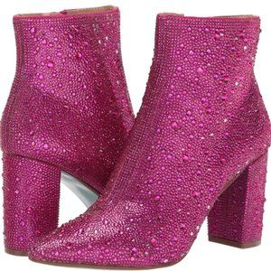 Betsey Johnson Cady Fuchsia Ankle Boots Booties Size 7 Medium (minor wear)